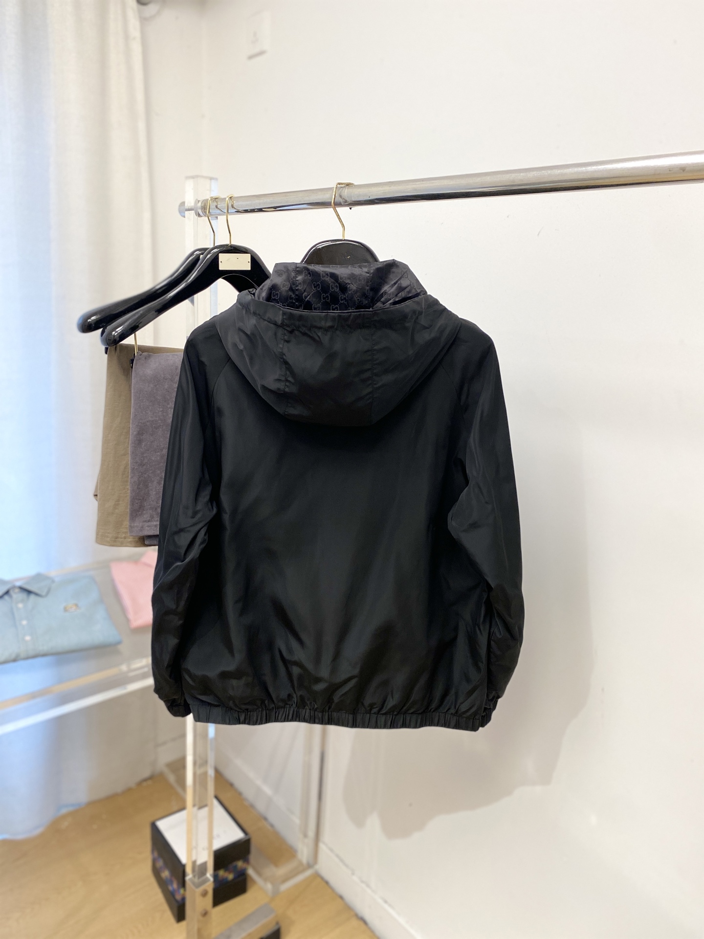 古奇、2026新品双面穿夹克外套，时尚帅气，简约百搭款，胸前精致刺绣字母logo，定制原版面料，不仅挺括