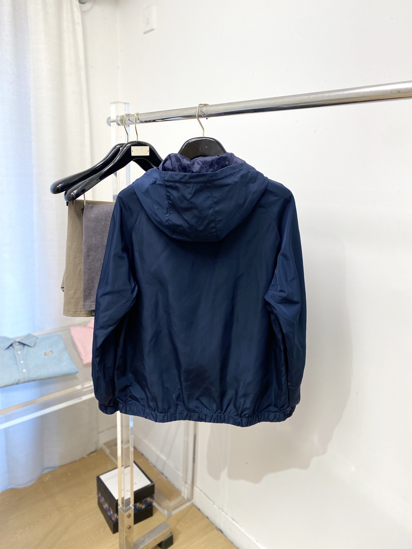 古奇、2026新品双面穿夹克外套，时尚帅气，简约百搭款，胸前精致刺绣字母logo，定制原版面料，不仅挺括