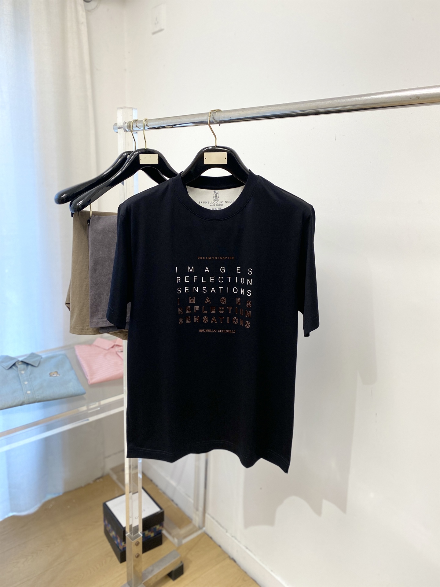 Brunello Cucinelli、2026新品短袖T恤，帅气时尚，胸前顶级印胶字母logo，简约百搭