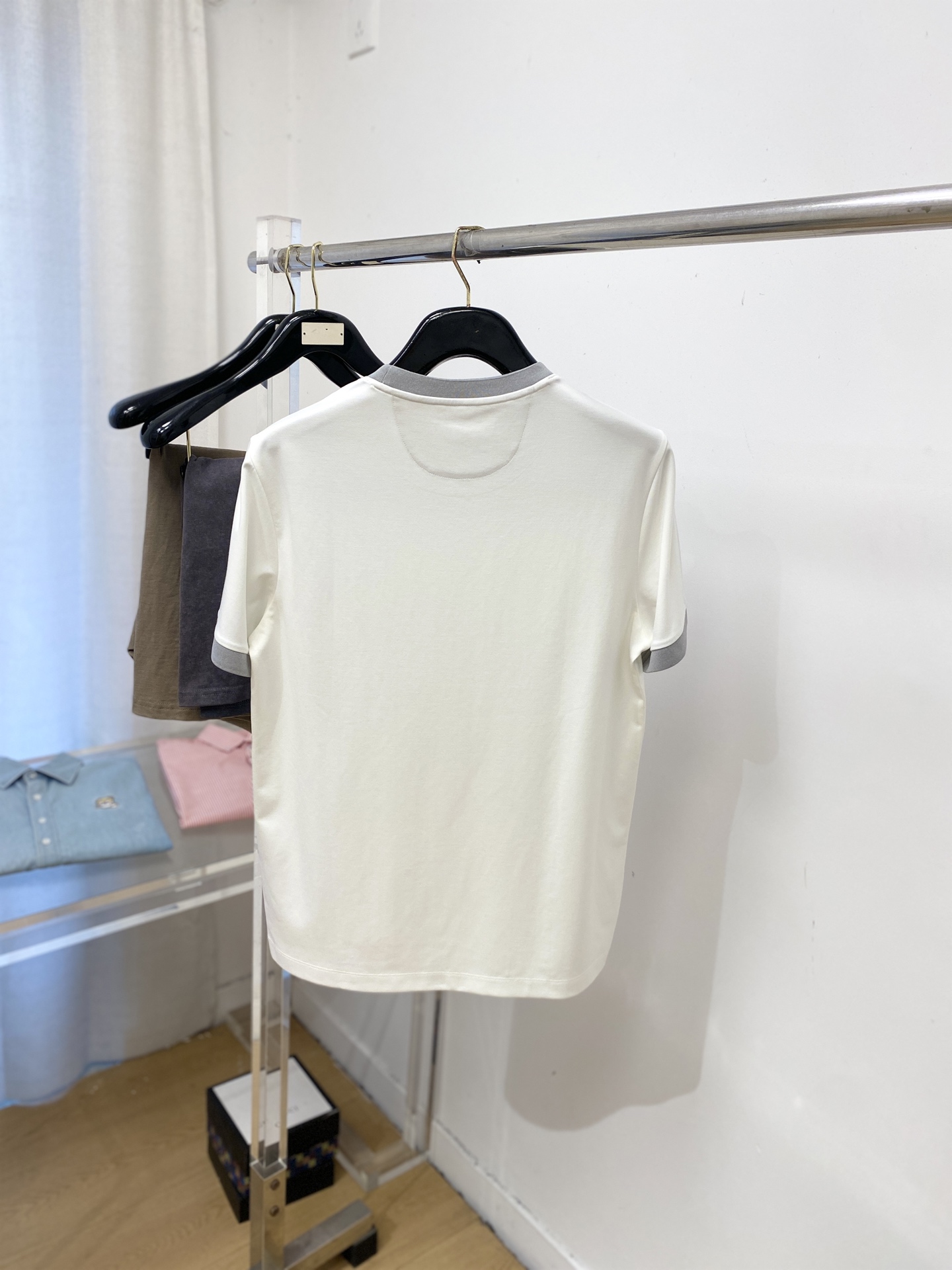 Brunello Cucinelli、2026新品短袖T恤，帅气时尚，胸前顶级刺绣印胶图案logo，简约