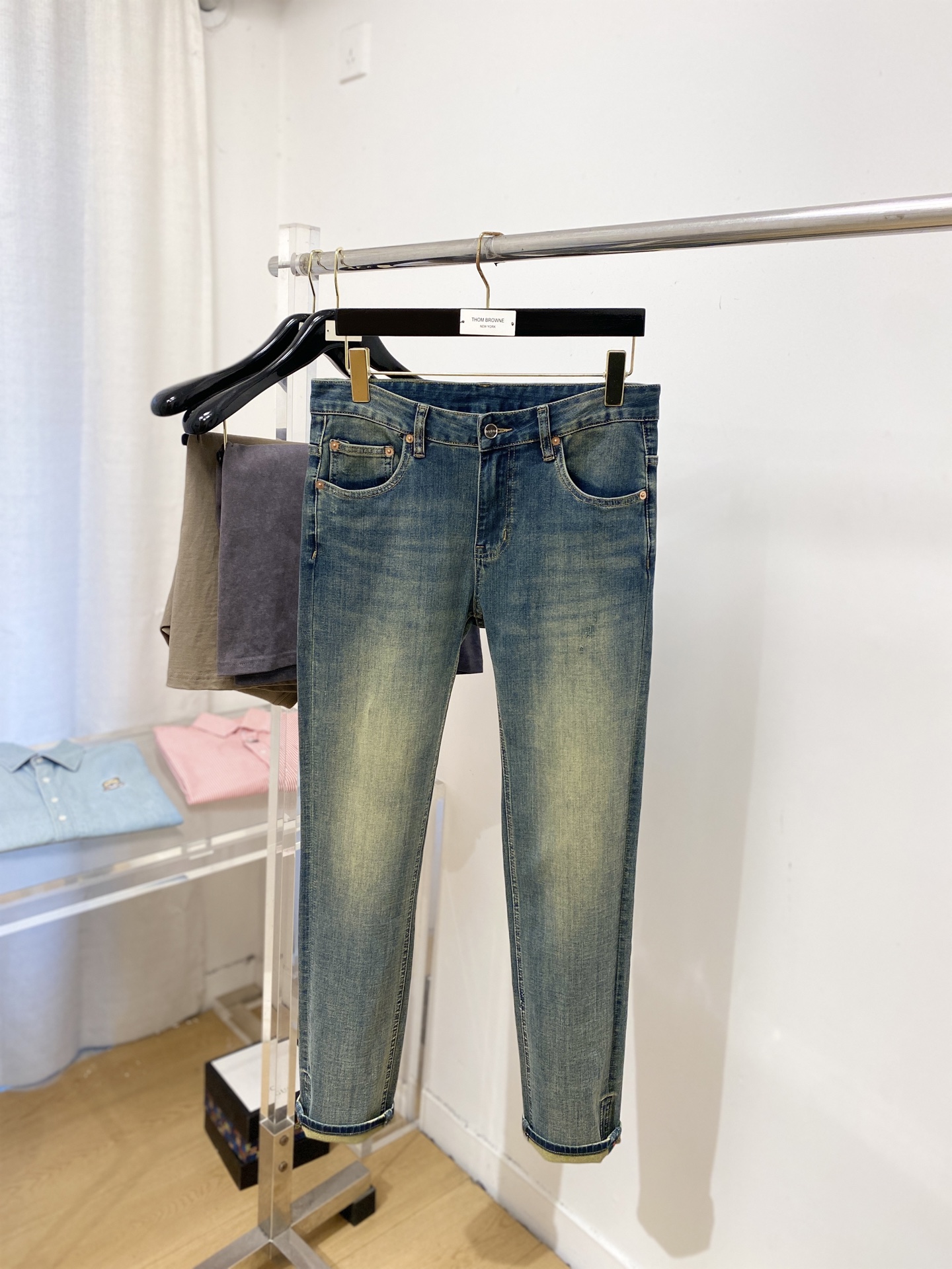 古奇、2026最新品，专柜同步有售，原单狠货，水洗休闲牛仔裤，进口原版水洗弹力面料，舒适有弹性，原版五金