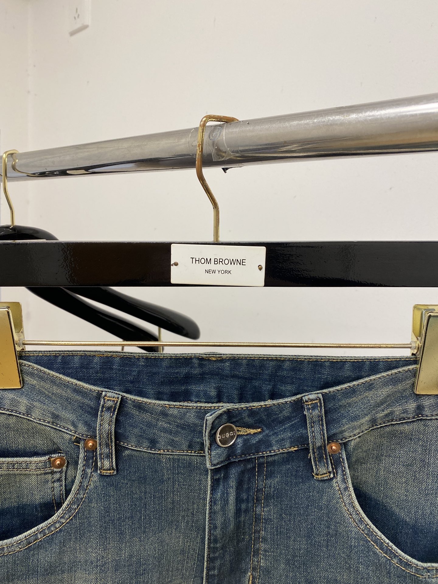 古奇、2026最新品，专柜同步有售，原单狠货，水洗休闲牛仔裤，进口原版水洗弹力面料，舒适有弹性，原版五金