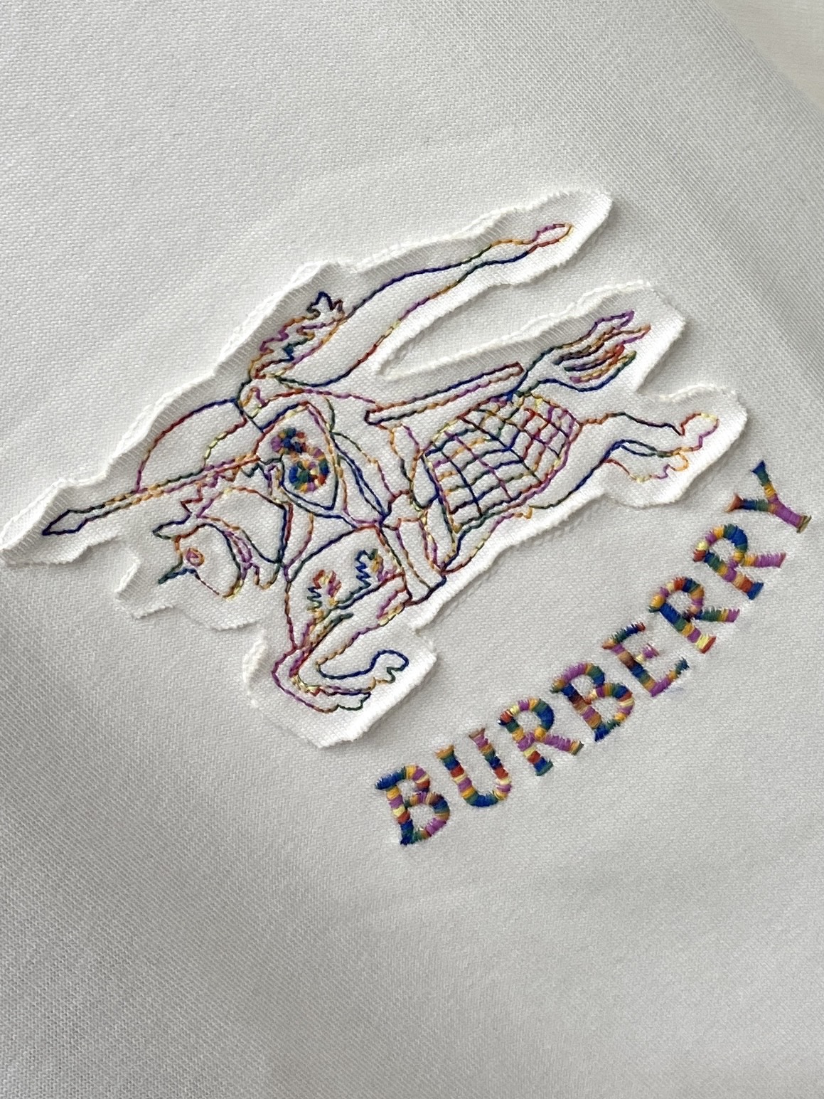 巴宝莉、2026新品短袖T恤，帅气时尚，胸前精致刺绣图案字母logo，简约百搭款。面料棉 不仅挺括，保持