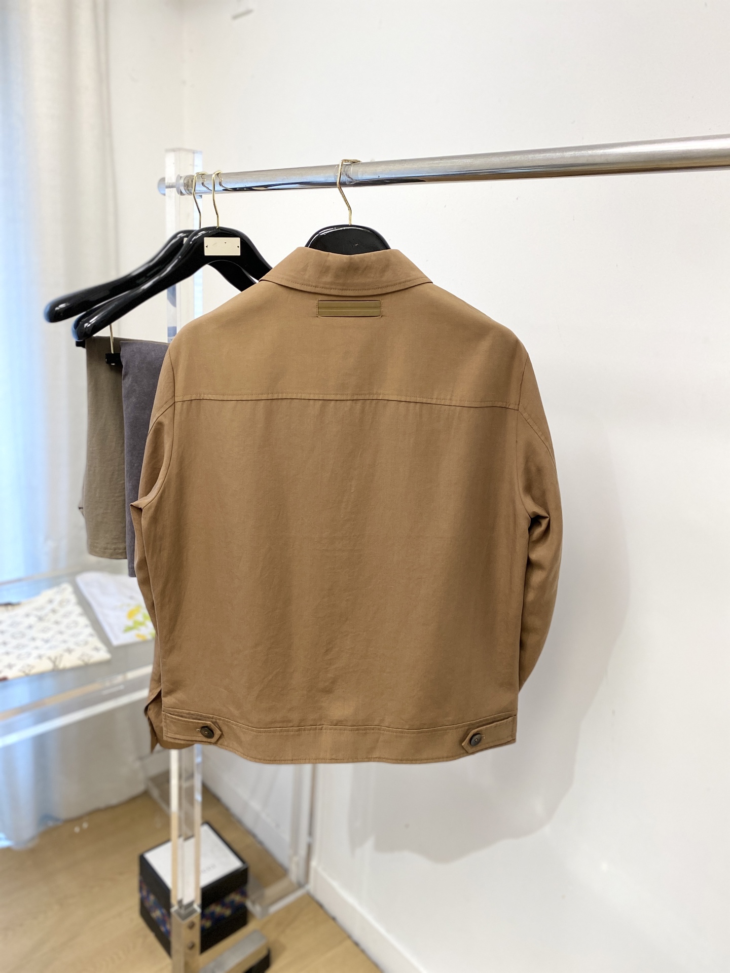 杰尼亚、2026新品夹克外套，时尚帅气，简约百搭款，胸前精致刺绣字母图案logo，定制原版面料，不仅挺括