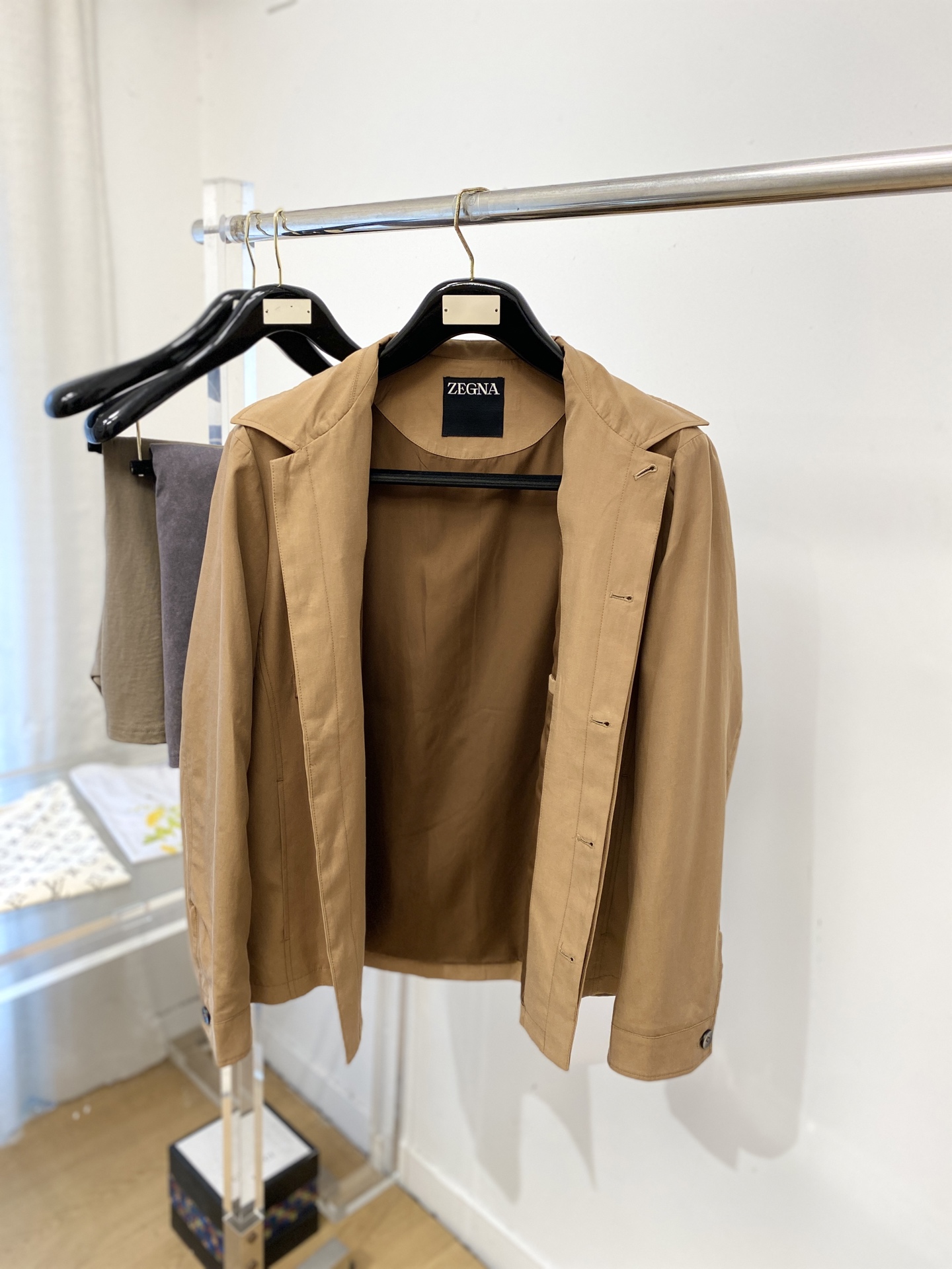 杰尼亚、2026新品夹克外套，时尚帅气，简约百搭款，胸前精致刺绣字母logo，定制原版面料，不仅挺括，保