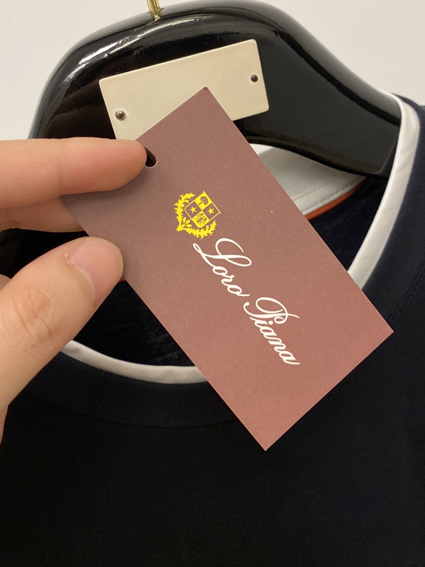 loro Piana、2026新品短袖T恤，帅气时尚，胸前精致刺绣字母图案logo，简约百搭款。面料棉 