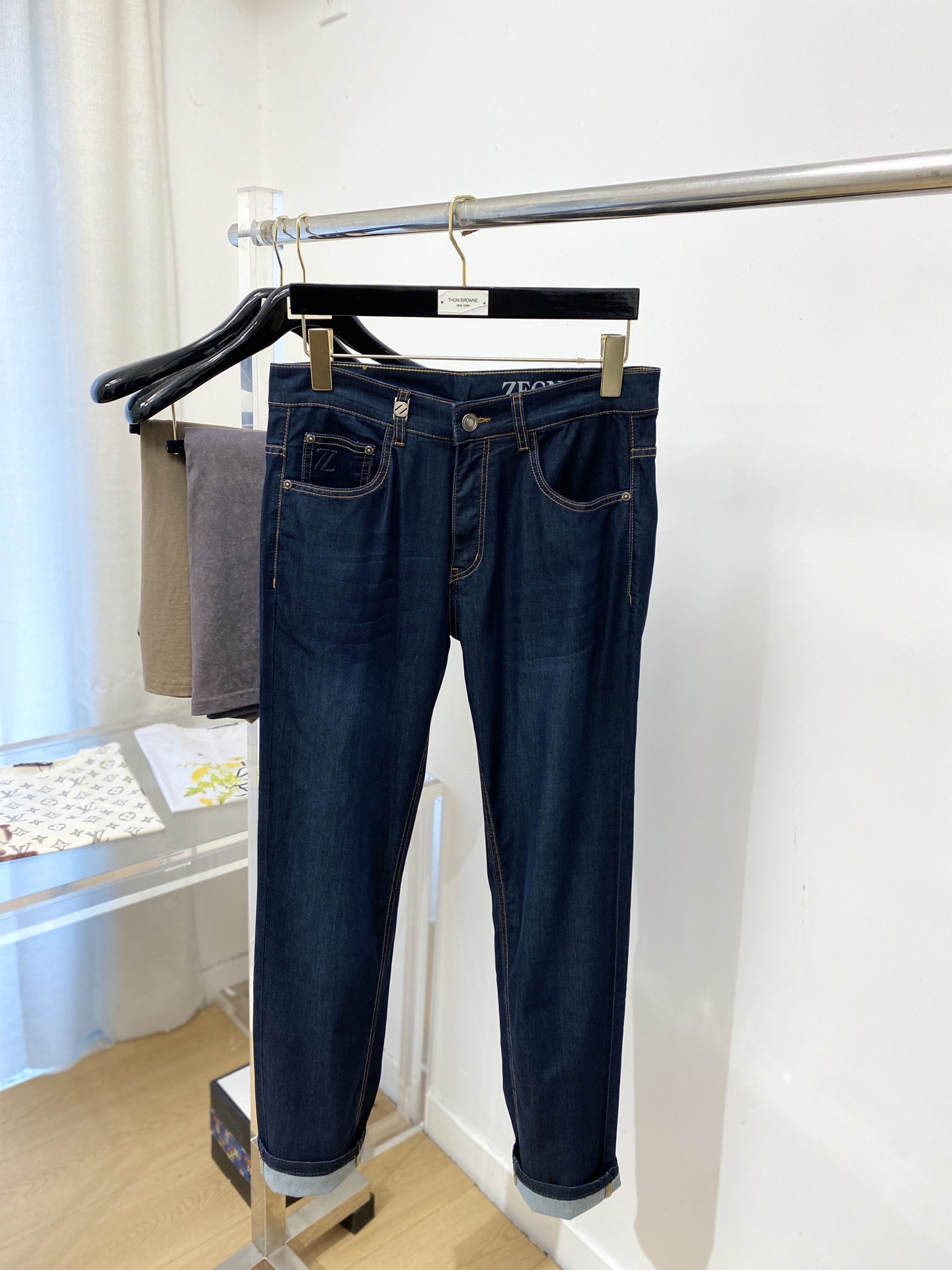 杰尼亚、2026最新品，专柜同步有售，原单狠货，水洗休闲牛仔裤，进口原版水洗弹力面料，舒适有弹性，原版五