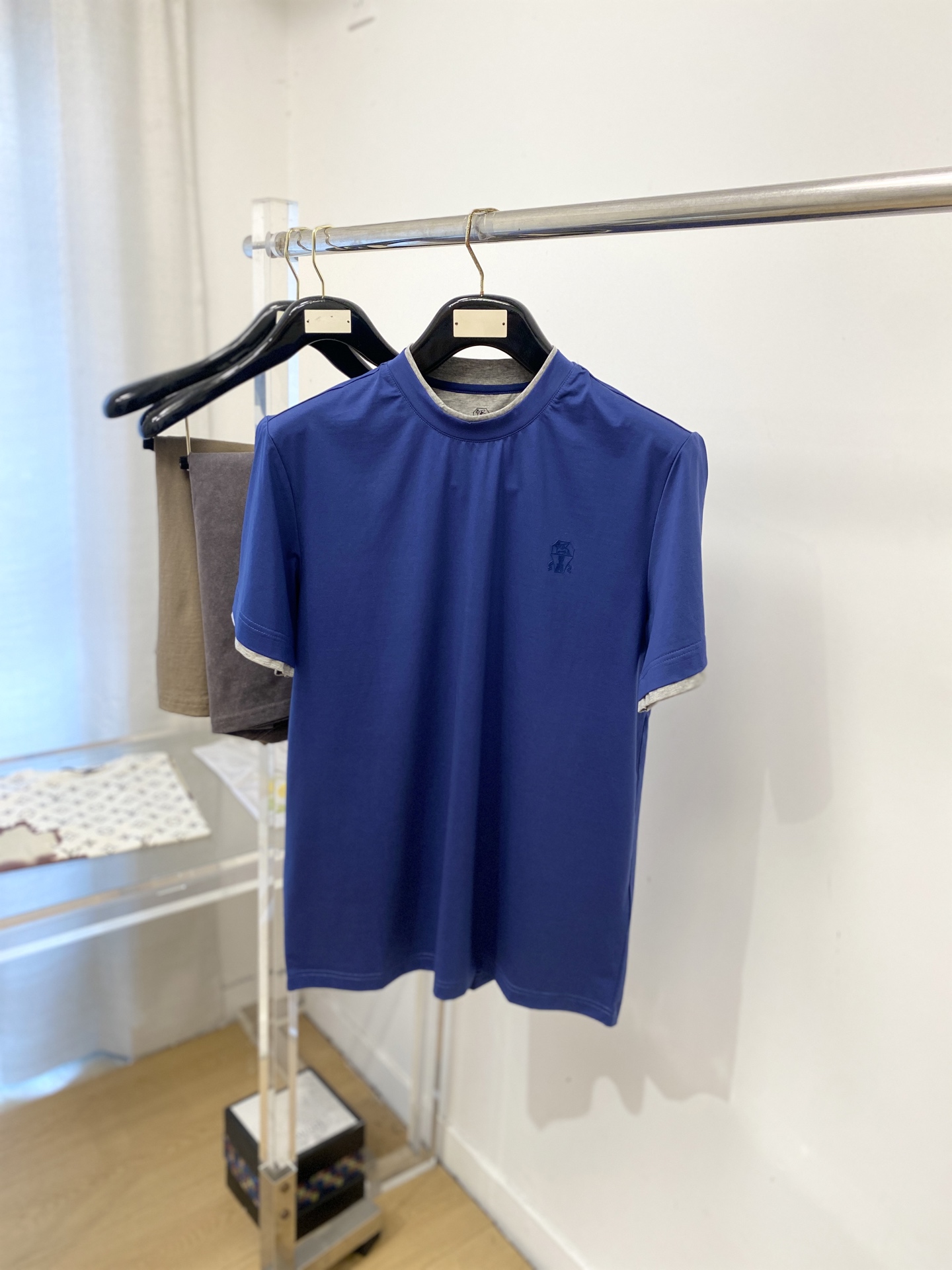 ￼ Brunello Cucinelli、2026新品短袖T恤，帅气时尚，胸前顶级印胶图案logo，简约