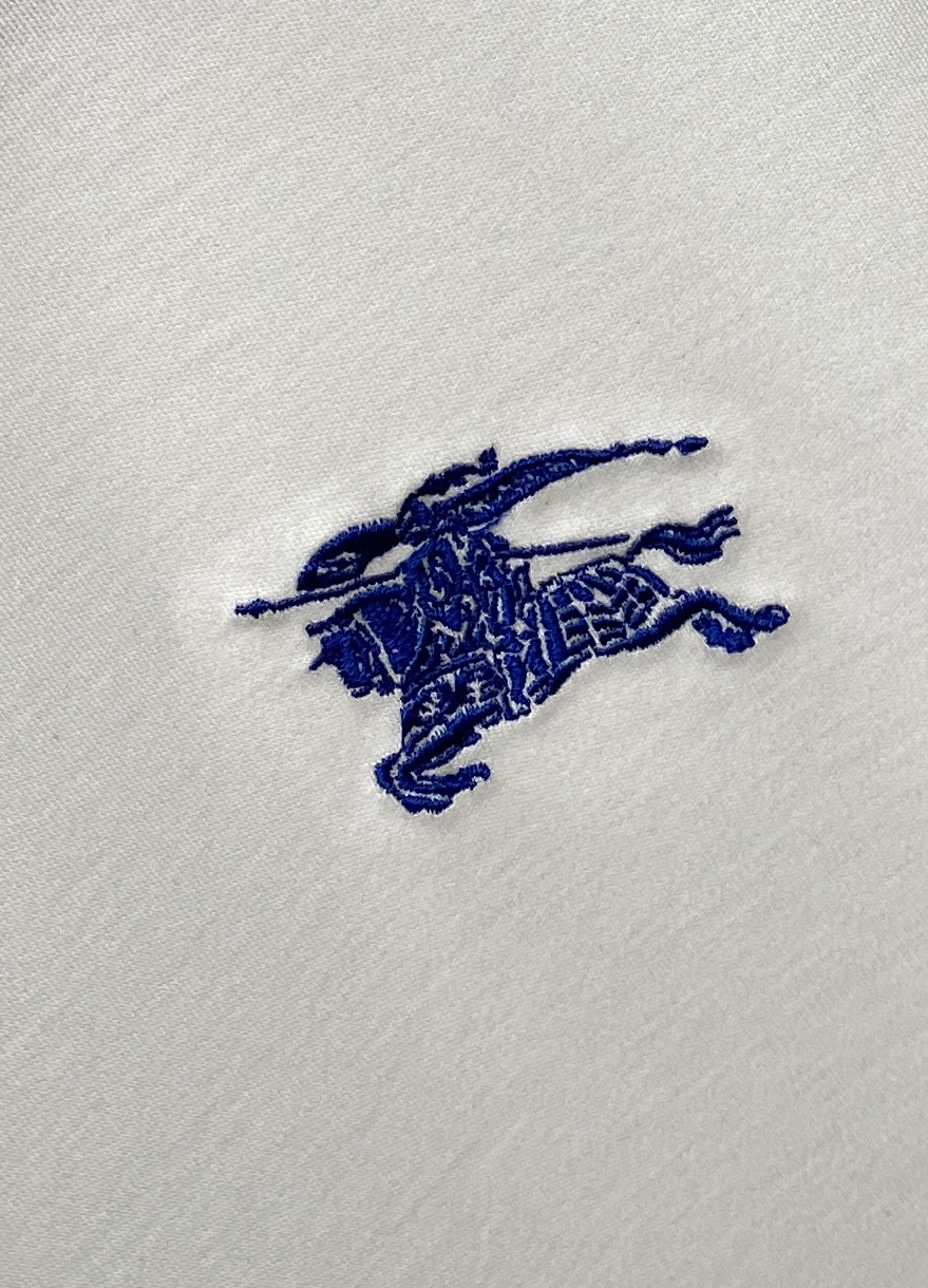 巴宝莉、2026新品短袖T恤，帅气时尚，胸前精致刺绣图案logo，简约百搭款。面料棉 不仅挺括，保持潮流