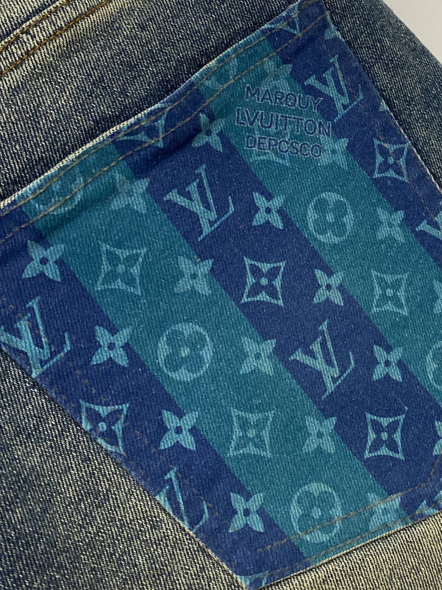 LV、2026最新品，专柜同步有售，原单狠货，水洗休闲牛仔裤，进口原版水洗弹力面料，舒适有弹性，原版五金
