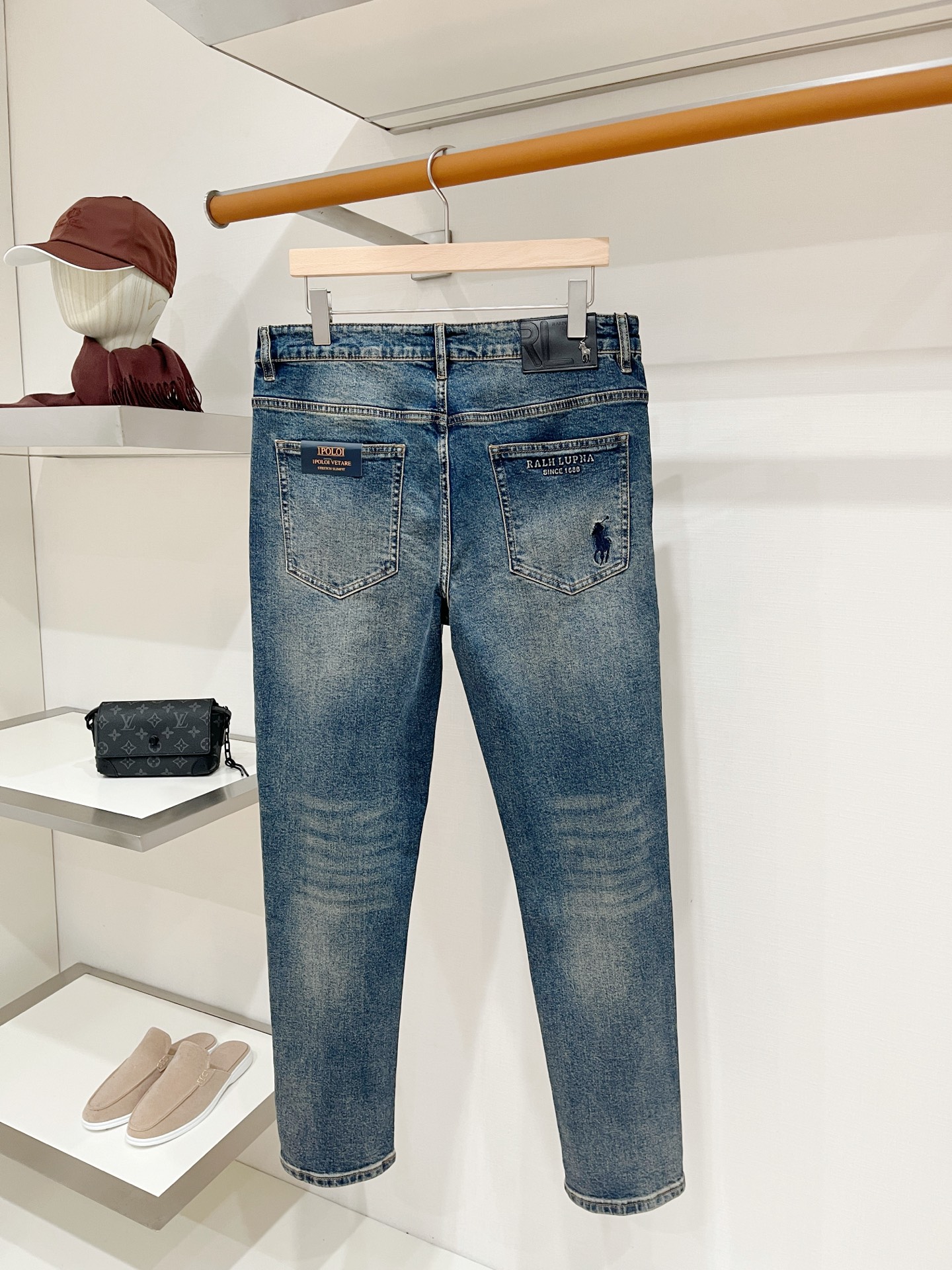 POLO、2026最新品，专柜同步有售，原单狠货，水洗休闲牛仔裤，进口原版水洗弹力面料，舒适有弹性，原版五金辅料装饰lo