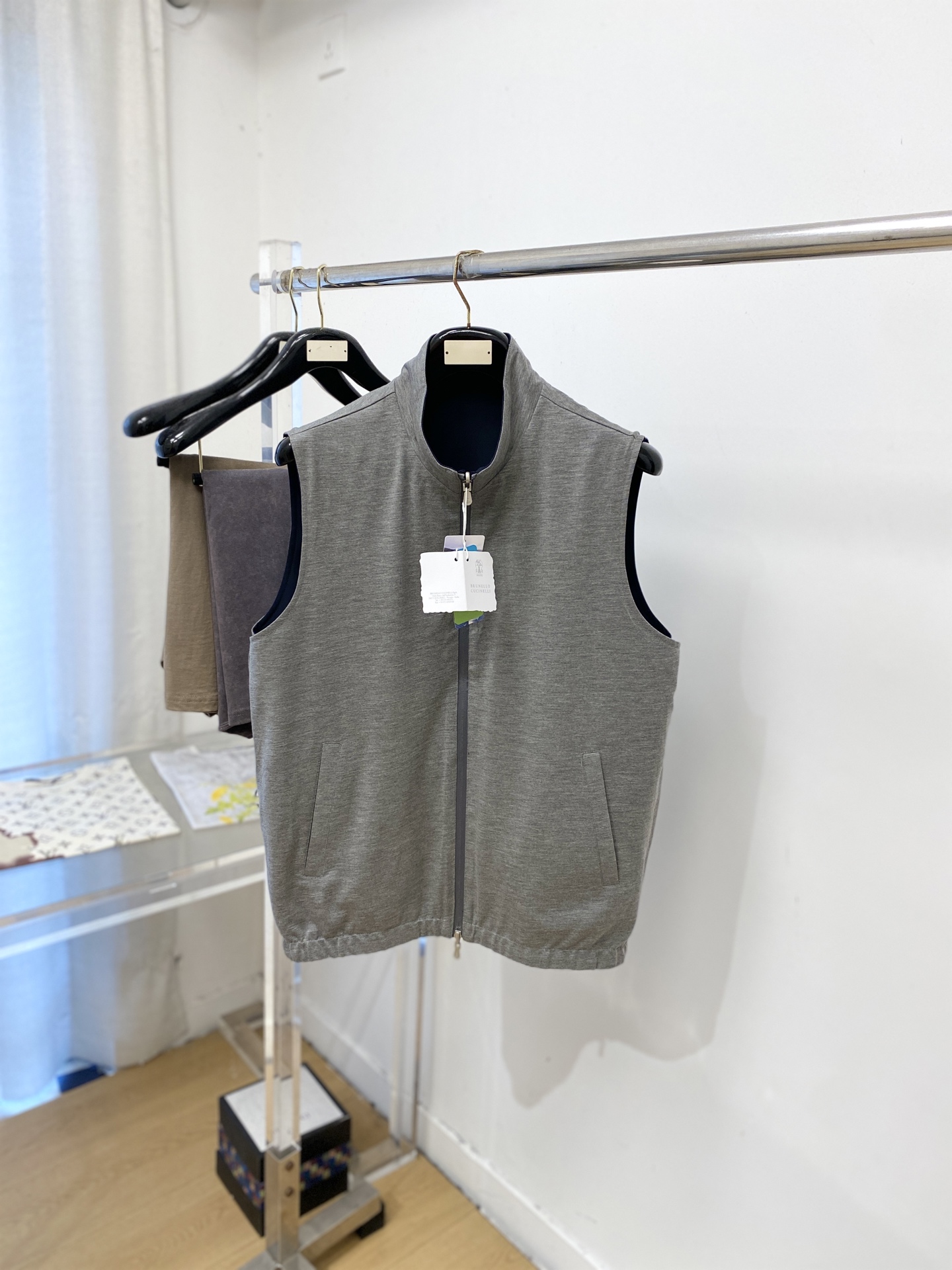 Brunello Cucinelli、2026新品双面穿夹克马甲外套，时尚帅气，简约百搭款，原版五金辅料logo，定制原