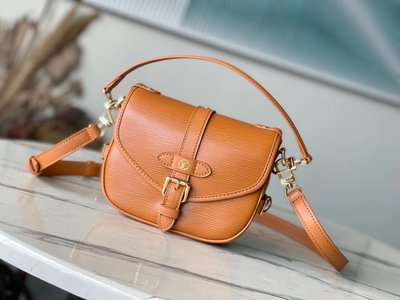 Louis Vuitton LV Saumur Bags Handbags Caramel Epi Circle M23469