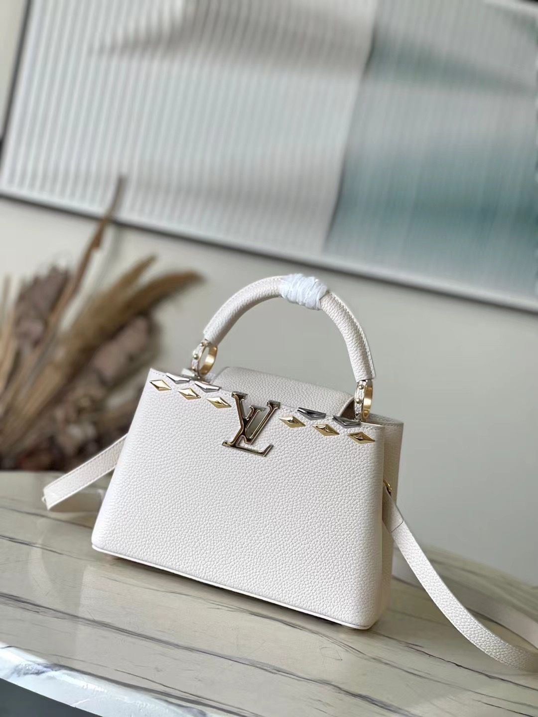 Louis Vuitton LV Capucines Bags Handbags White Taurillon Cowhide M12751