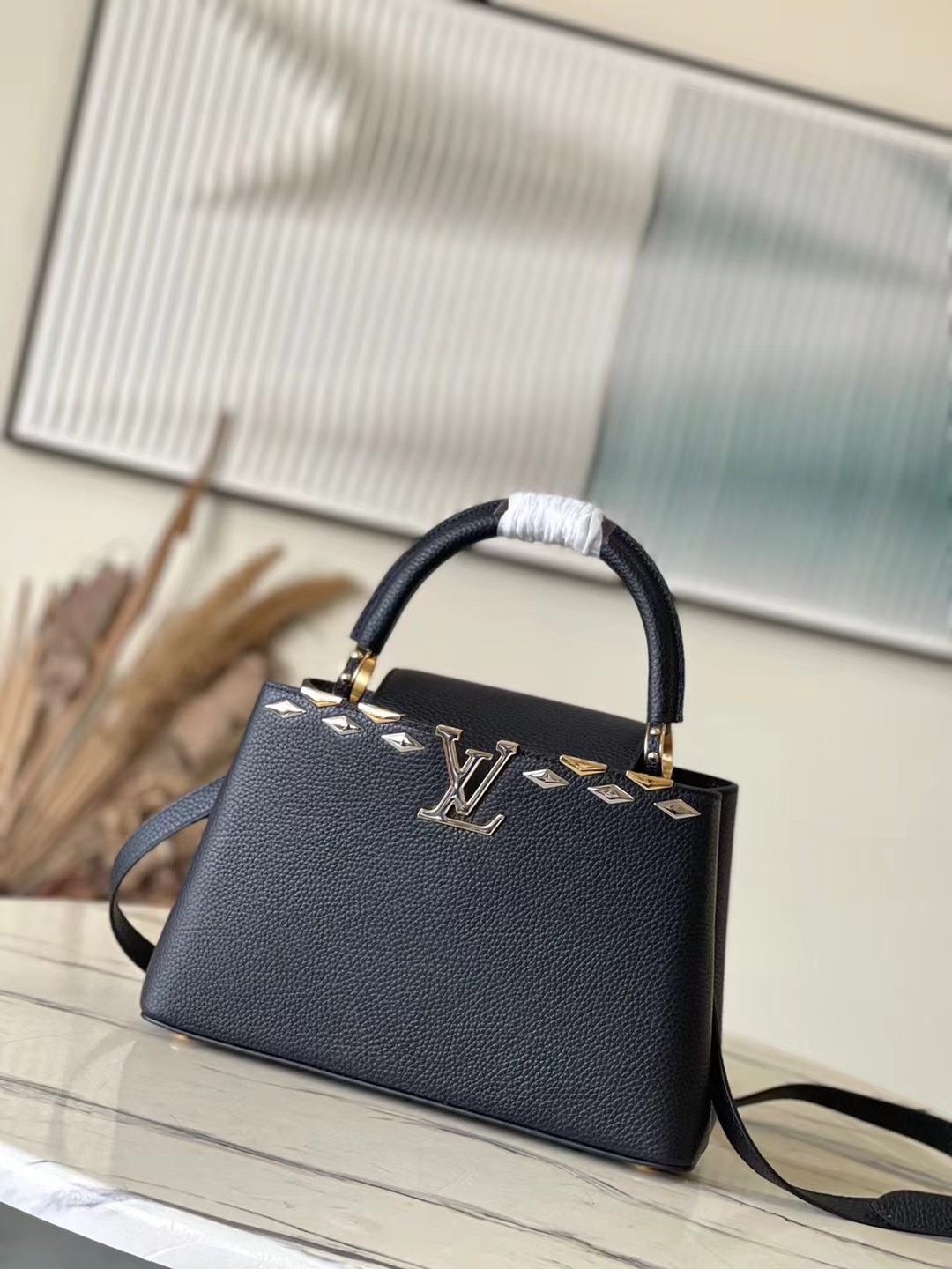 Louis Vuitton LV Capucines Bags Handbags Black Taurillon Cowhide M12751