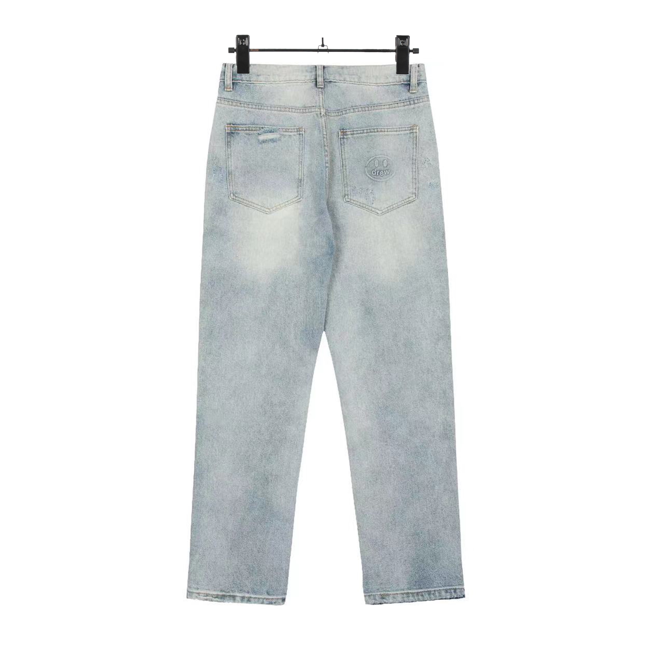 Drew House KL#8014 Jeans: Smiley-Faced Street Style with High-Quality Details - 图片 3