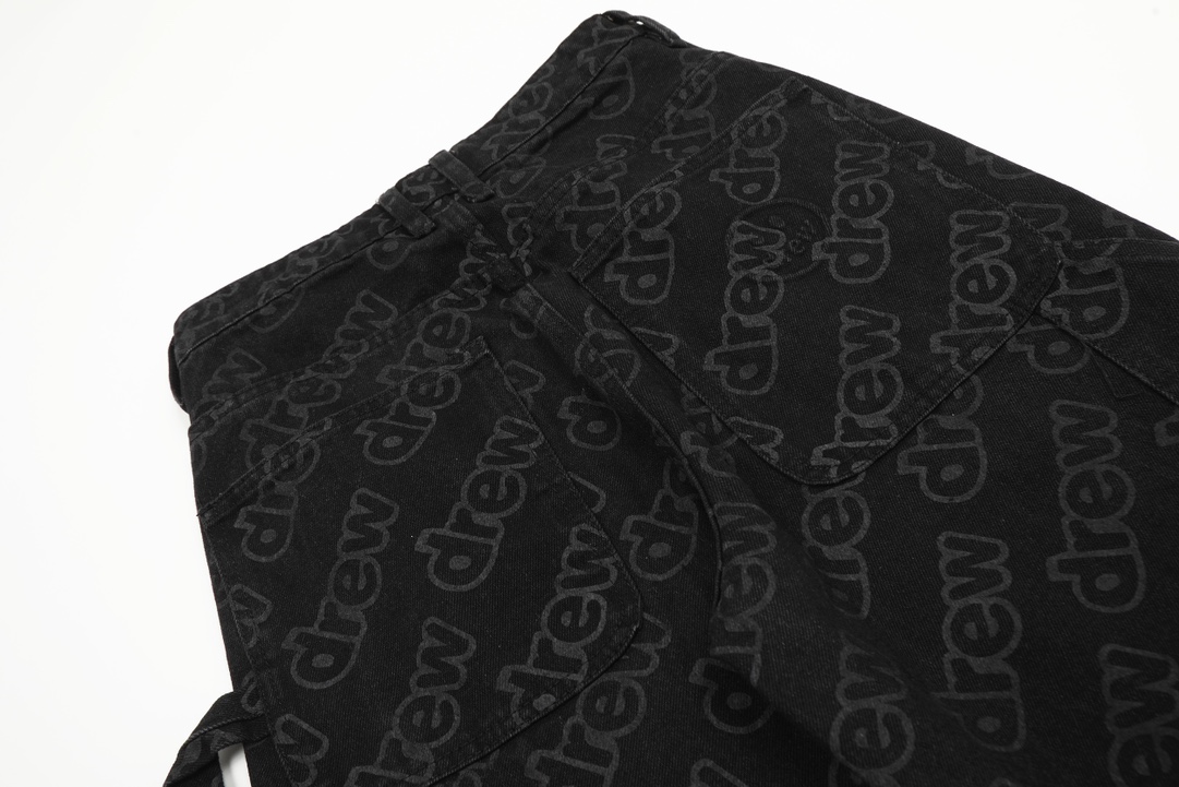 Drew House KL#8040: High-Quality Smiley-Face Jeans with Unique Details - 图片 9