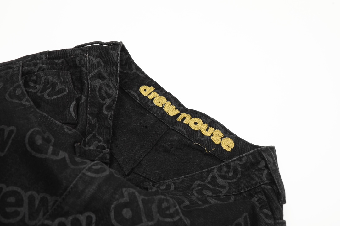 Drew House KL#8040: High-Quality Smiley-Face Jeans with Unique Details - 图片 6