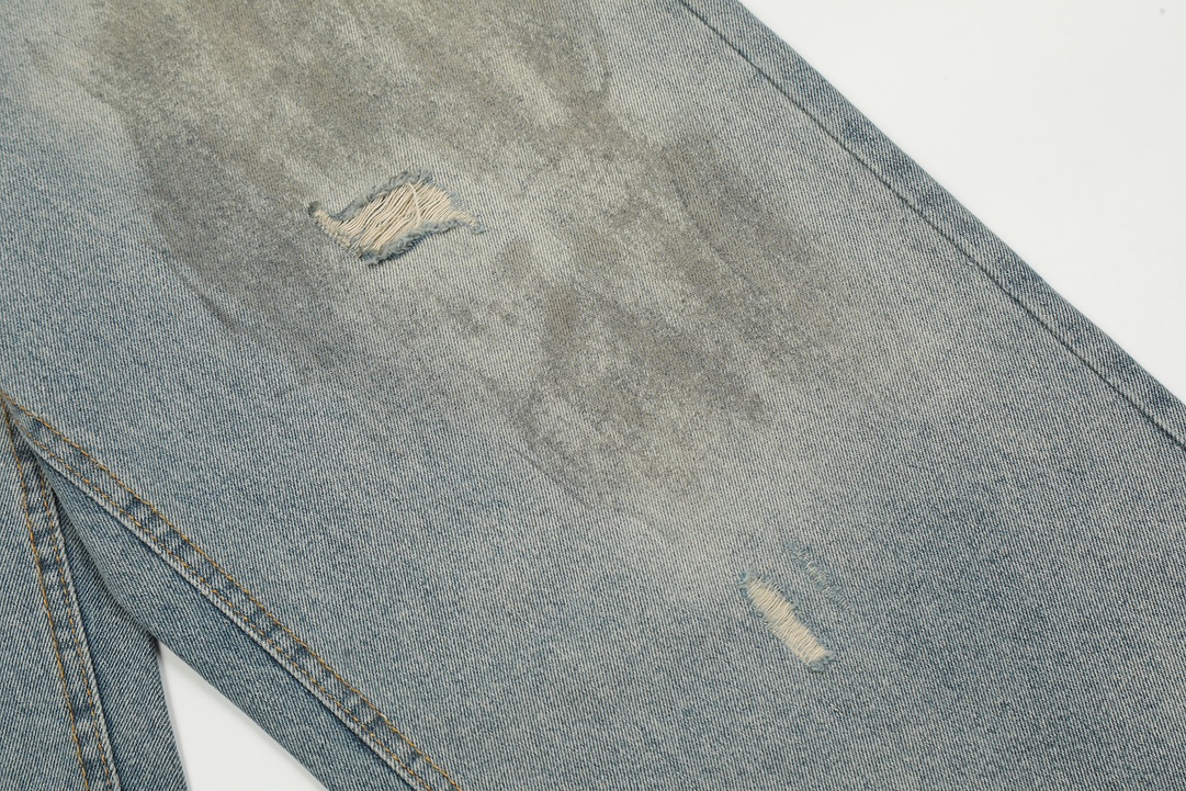 Acne Studios KL#8045 Broad-Legged Denim Pants for Men and Women, Blue, Sizes 46-52 - 图片 7