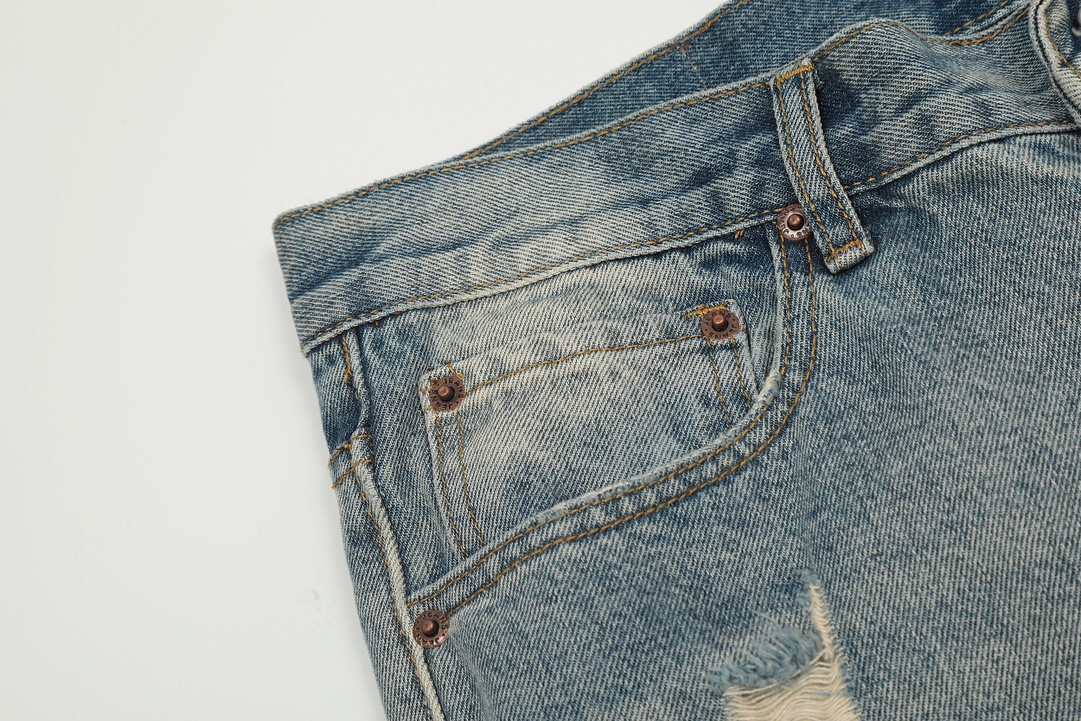 Acne Studios KL#8045 Broad-Legged Denim Pants for Men and Women, Blue, Sizes 46-52 - 图片 4