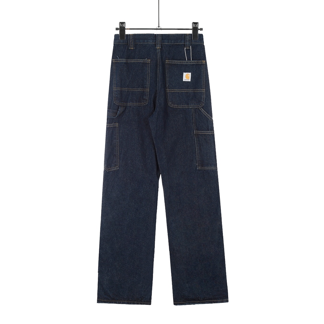 Carhartt WIP Kahart 24FW Vintage Style Jeans in Dark Blue, Sizes 28-36 - 图片 3