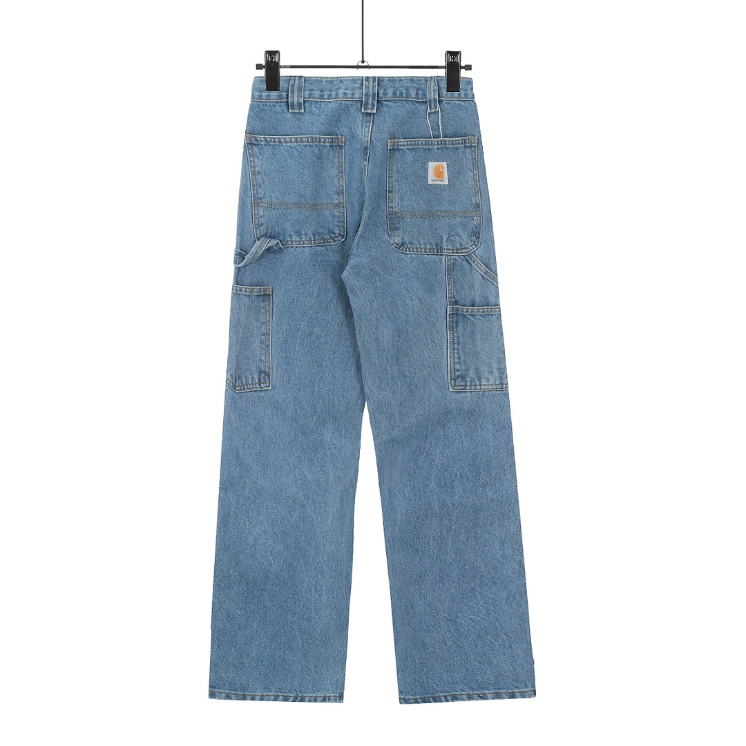 Carhartt WIP Kahart 24FW Vintage Style Jeans in Light Blue, Sizes 28-36 - 图片 3