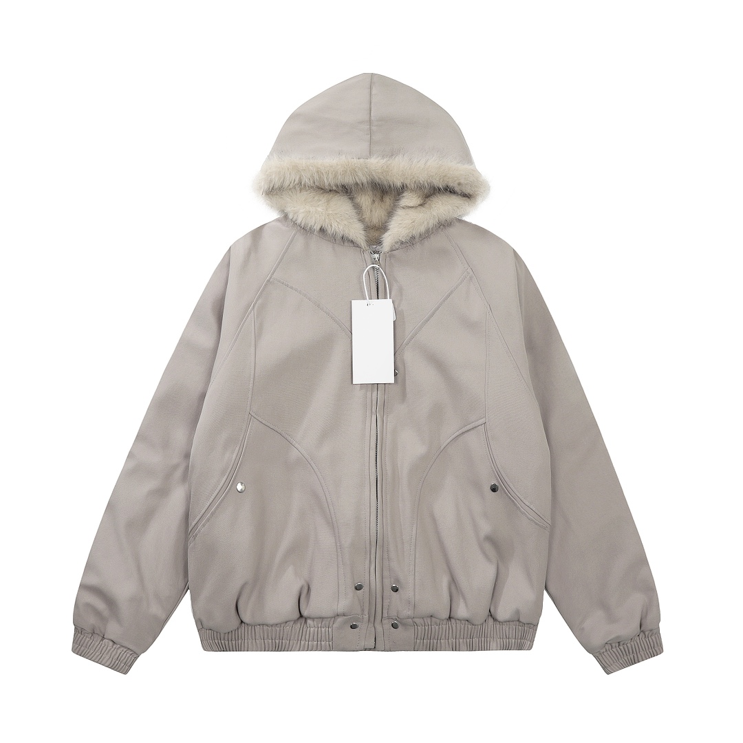 KL#811: Auto-Cleanfit Sculptor’s Classic Cotton Fur Coat in Black/Gray, Multiple Sizes - 图片 4