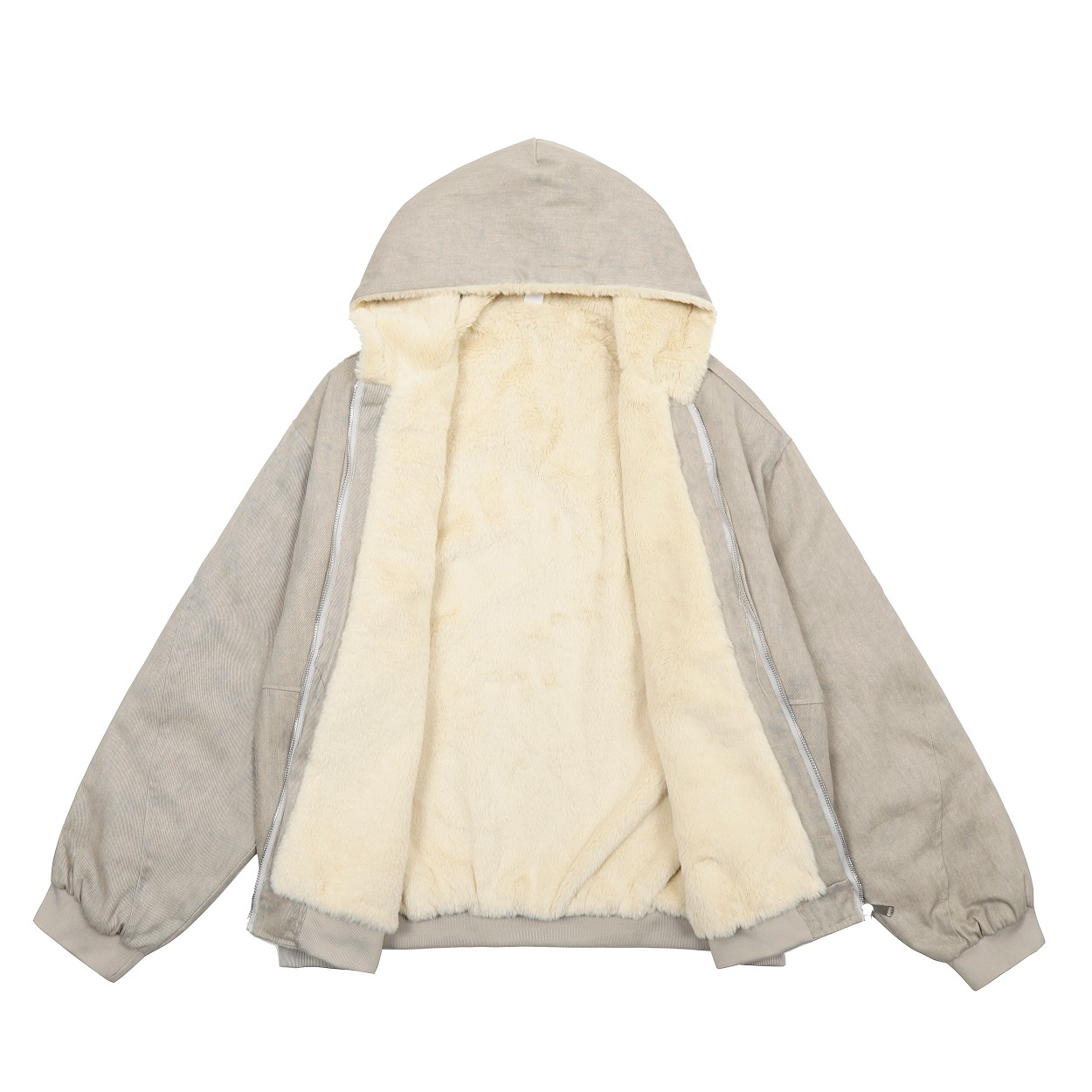 Detroit Sculptor’s Cotton Fur Collar Coat: Classic, Comfy, Timeless Fashion Piece - 图片 4
