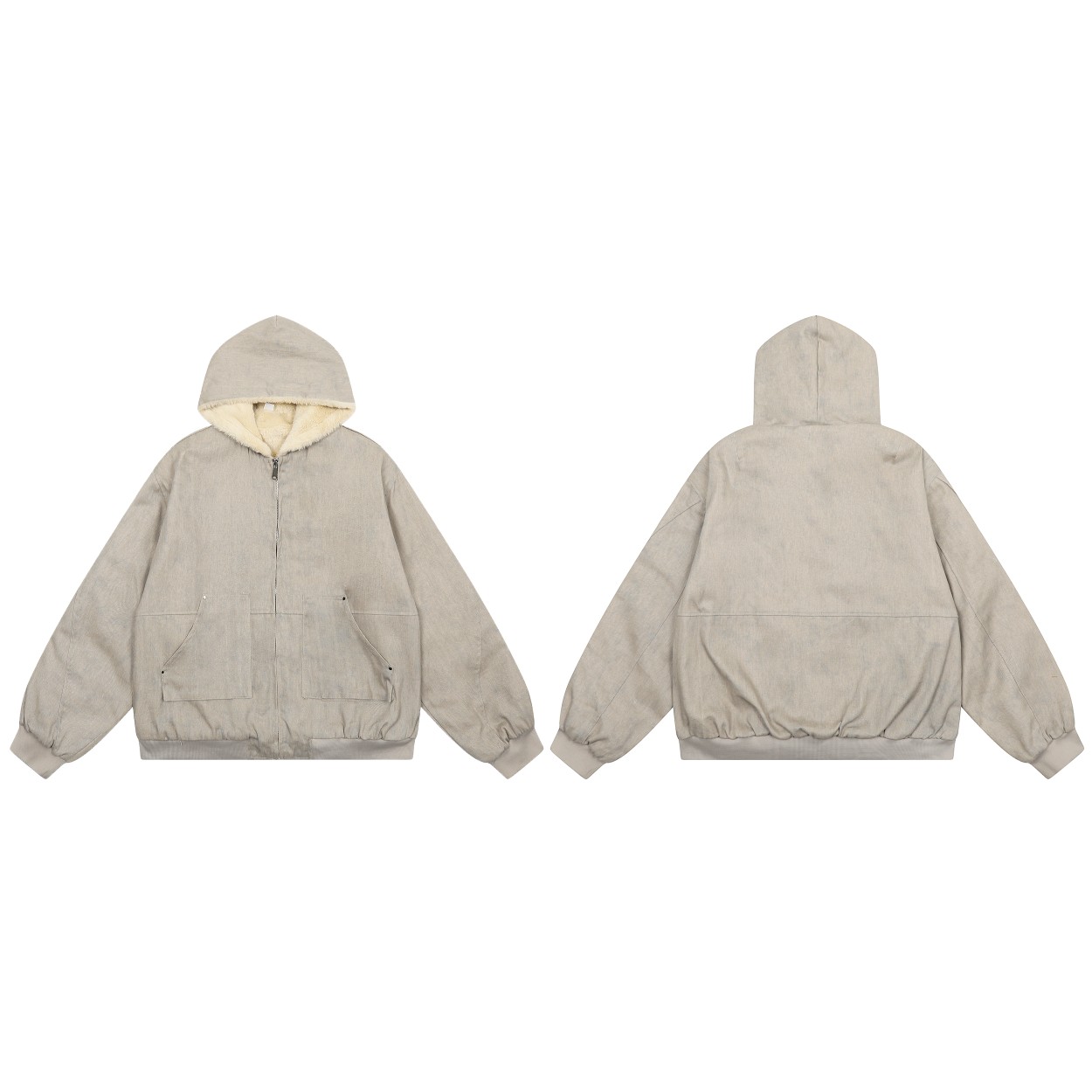 Detroit Sculptor’s Cotton Fur Collar Coat: Classic, Comfy, Timeless Fashion Piece