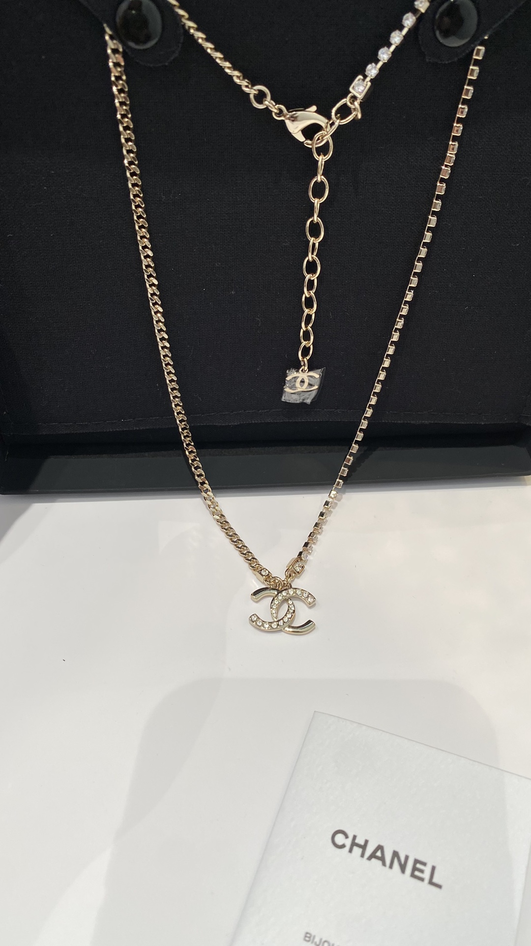 Chanel 24P 浅金色晶钻项链 7