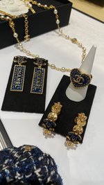 Replica Best
 Chanel Jewelry Earring Blue Denim Casual