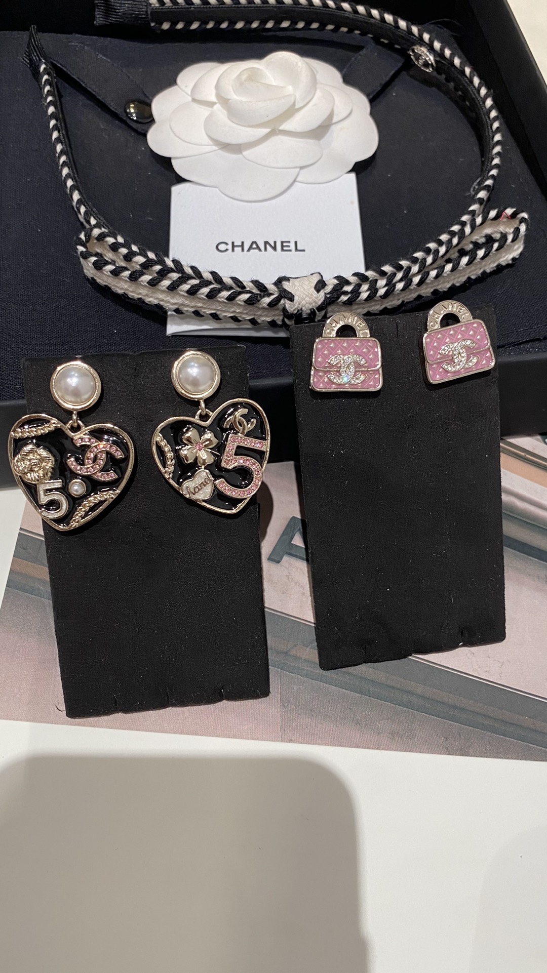Chanel Jewelry Earring AAAA Customize
 Black Pink Purple