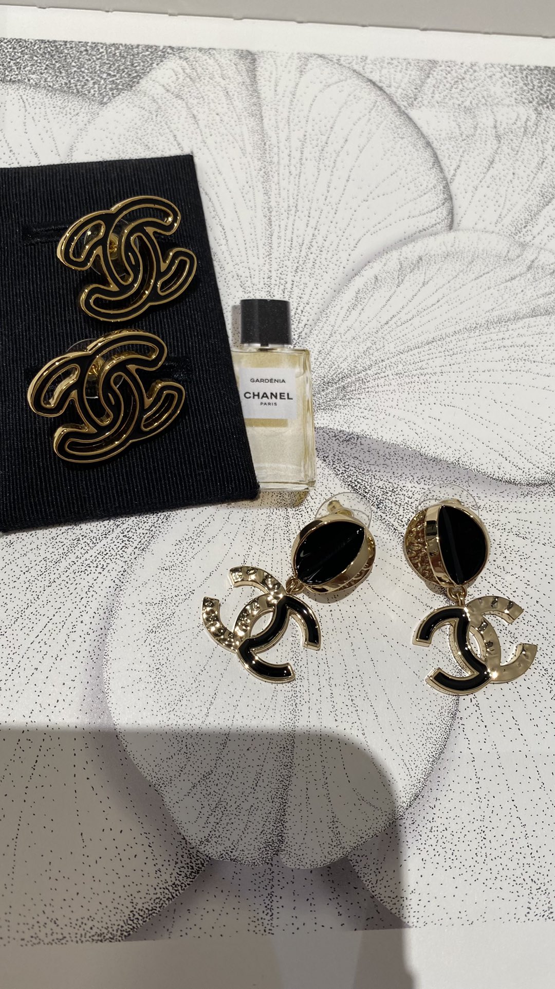 Chanel Jewelry Earring Black Yellow