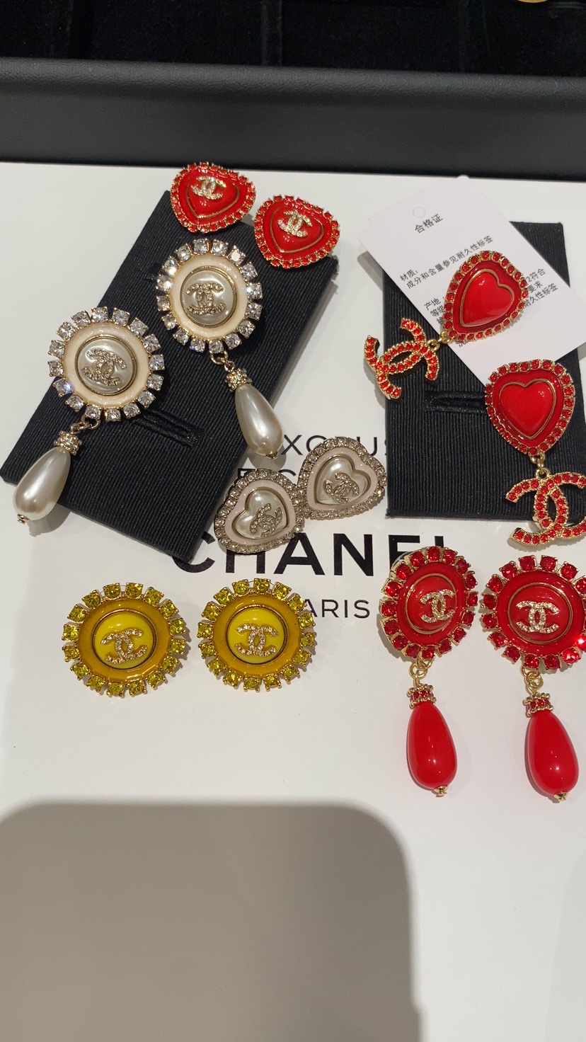 Chanel Jewelry Earring Red