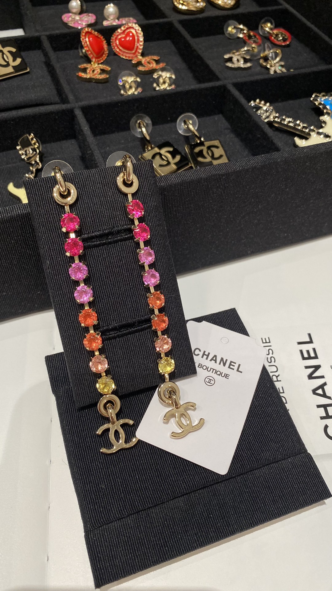 Chanel Jewelry Earring Pink Purple