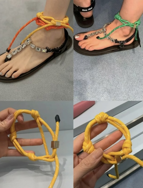 Miu Miu Lemon Yellow Woven Nylon Multifunctional Rope Bracelet 1 Miu Miu Lemon Yellow Woven Nylon Multifunctional Rope Bracelet