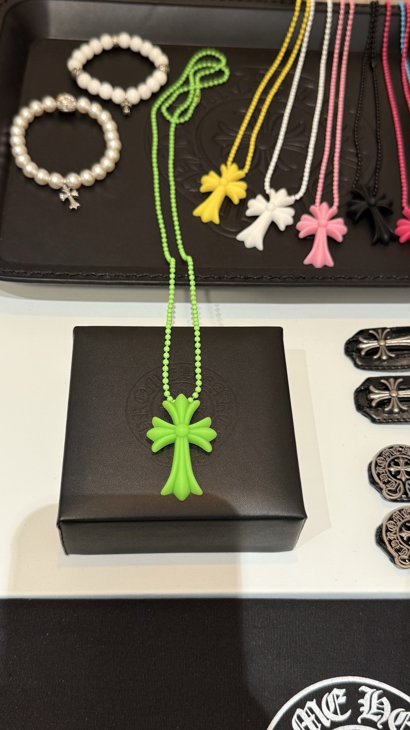 Chrome Hearts крыж на ланцужку суцэльны, крыжовыя злучэнні, вінтажны эфект састарэння, гатычны стыль — топ-якасць