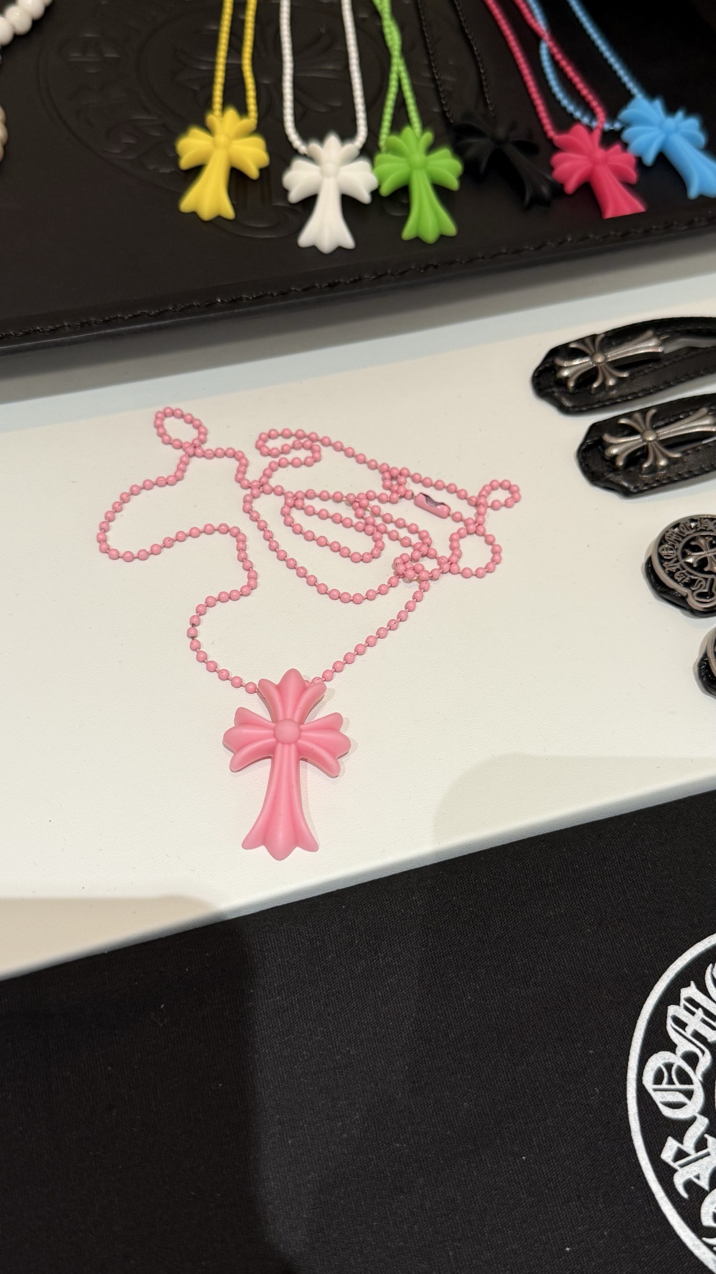 Chrome Hearts крыж на ланцужку суцэльны, крыжовыя злучэнні, вінтажны эфект старэння, гатычны стыль — найвышэйшая якасць