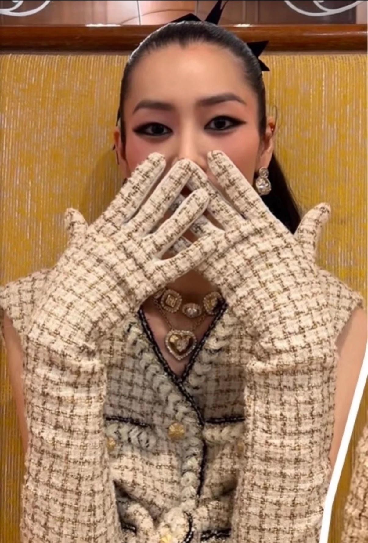 NO:635710,Liu Wen's same three-dimensional love lace diamond edge necklace, necklace, Cartier high-end jewelry19860909刘雯同款 立体爱心蕾丝钻边项链,,necklace,卡迪亚高端饰品,Jewelry