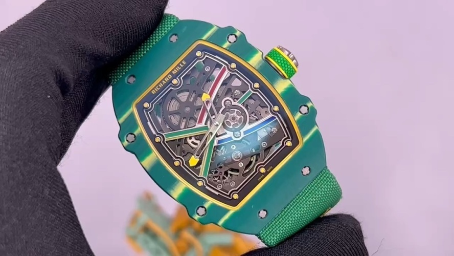 Richard Mille RM67-02 V3: Ultra-Thin Green Sports Watch, Lightweight Design 5 Richard Mille RM67-02 V3: Ultra-Thin Green Sports Watch, Lightweight Design