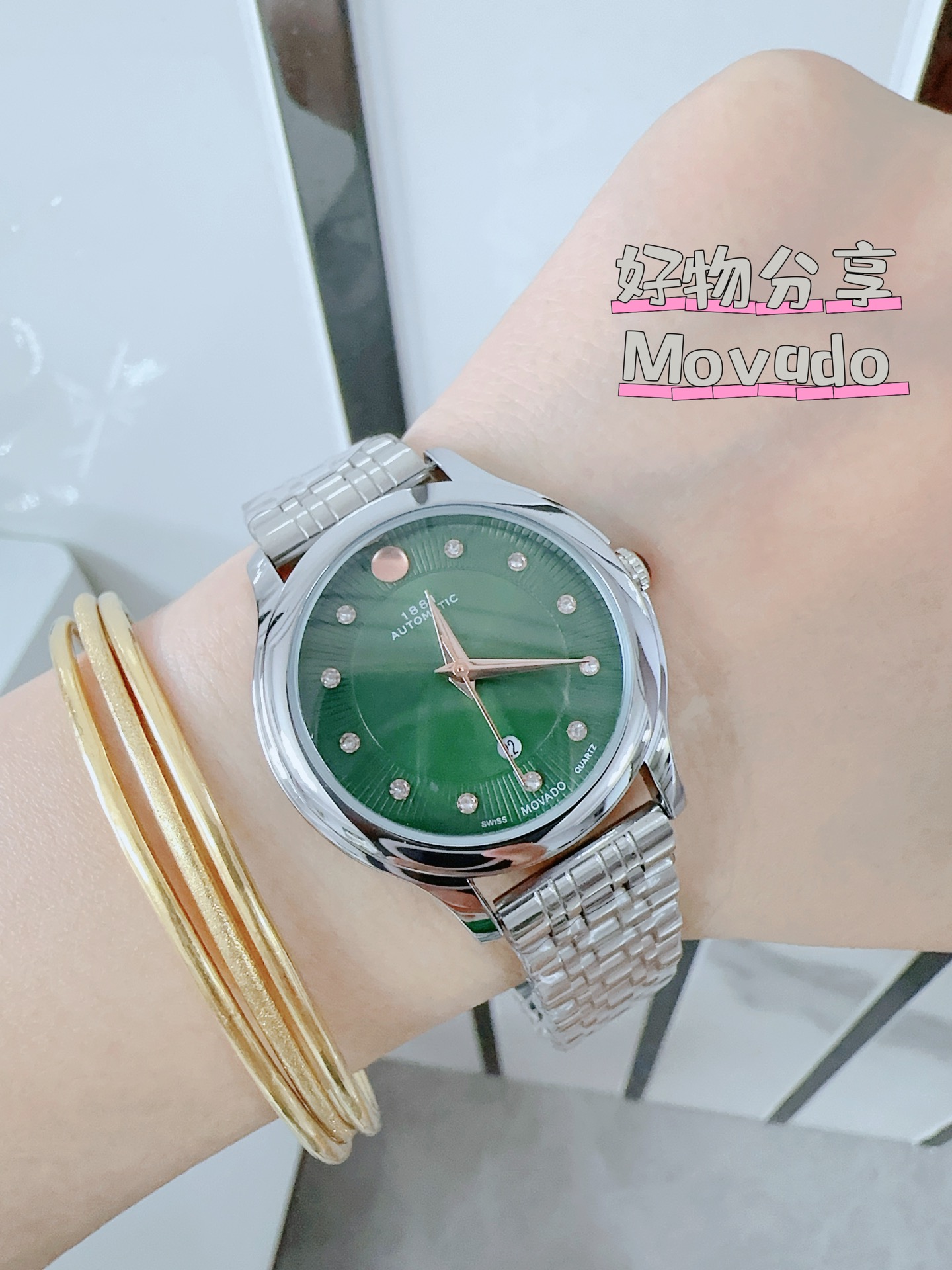 Movadotoport Classic Stone Watch: Stone Cores, Steel Belts, Double-Butter Buttons, 33mm Surface, Exclusive Design - 图片 6