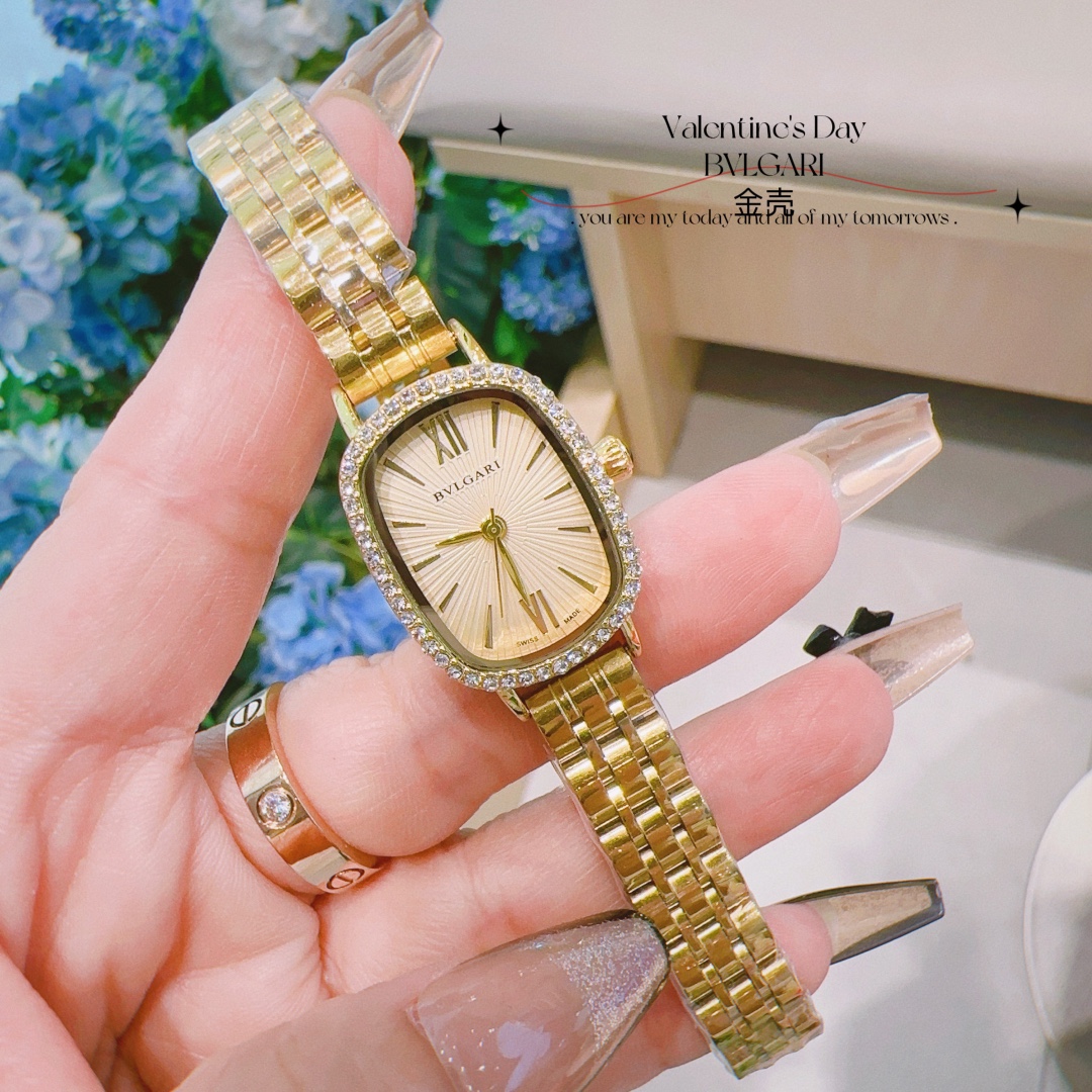 Bvlgari Bvlgari Mini Gold-Tone Ladies Watch with Diamond Accents