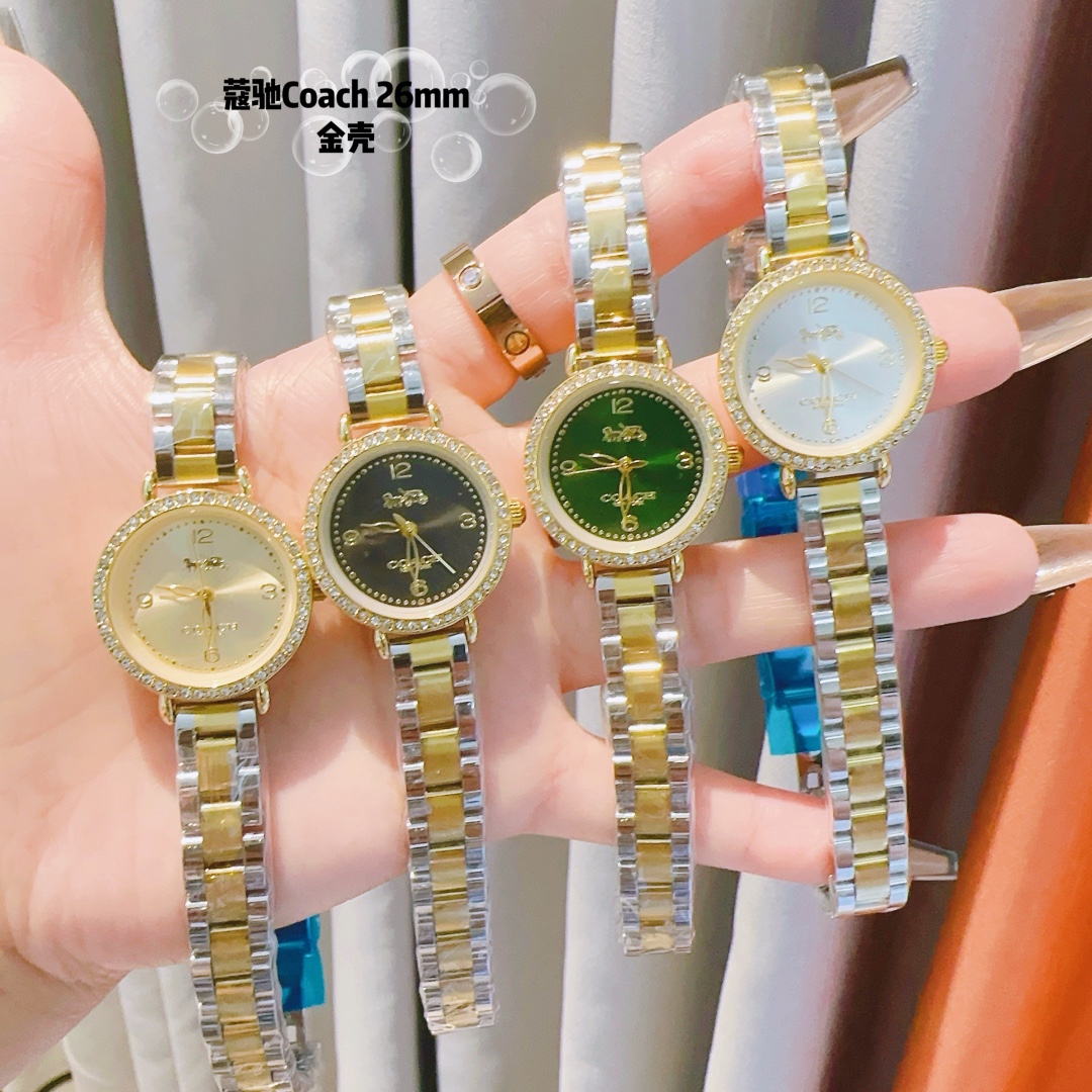 New Coach CASS-series Pony-Scraper Watch with Stone Core and Calf Skin Strap. - 图片 9