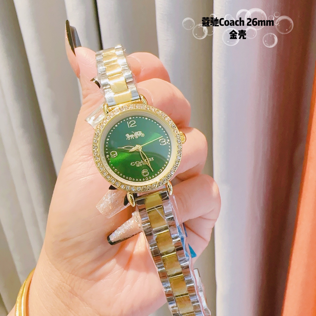 New Coach CASS-series Pony-Scraper Watch with Stone Core and Calf Skin Strap. - 图片 3