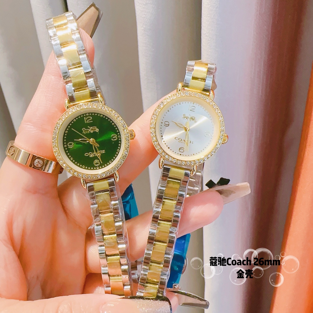 New Coach CASS-series Pony-Scraper Watch with Stone Core and Calf Skin Strap. - 图片 7