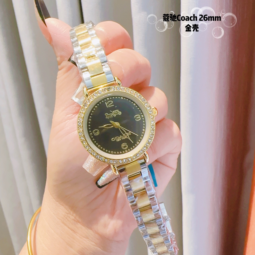 New Coach CASS-series Pony-Scraper Watch with Stone Core and Calf Skin Strap. - 图片 2