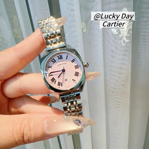 Cartier Women's Watch with Diamond Dial and Rose Gold Stainless Steel Band 1 Cartier Women's Watch with Diamond Dial and Rose Gold Stainless Steel Band