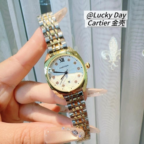 Cartier Women's Quartz Watch with Diamond Accents and Two-Tone Bracelet 1 Cartier Women's Quartz Watch with Diamond Accents and Two-Tone Bracelet