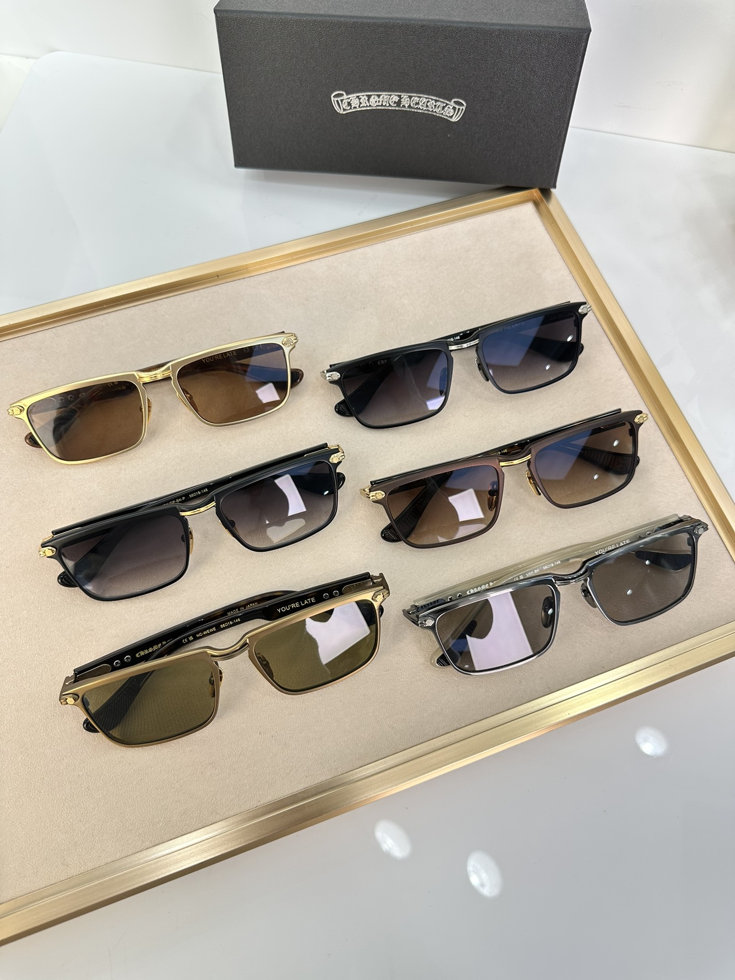 Chrome Hearts Sunglasses Brown Frames for Men and Women, UV Protection 10 i1711274322 7203 3