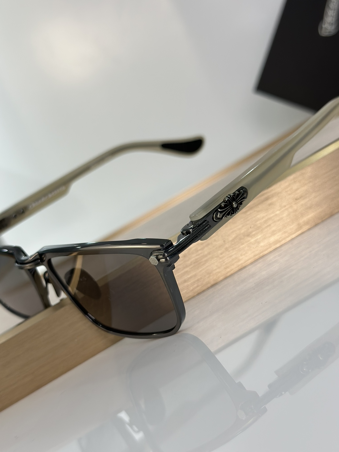 Chrome Hearts Rectangular Gray Sunglasses | Top Quality Shades for Men and Women 7 i1711275516 1535 2